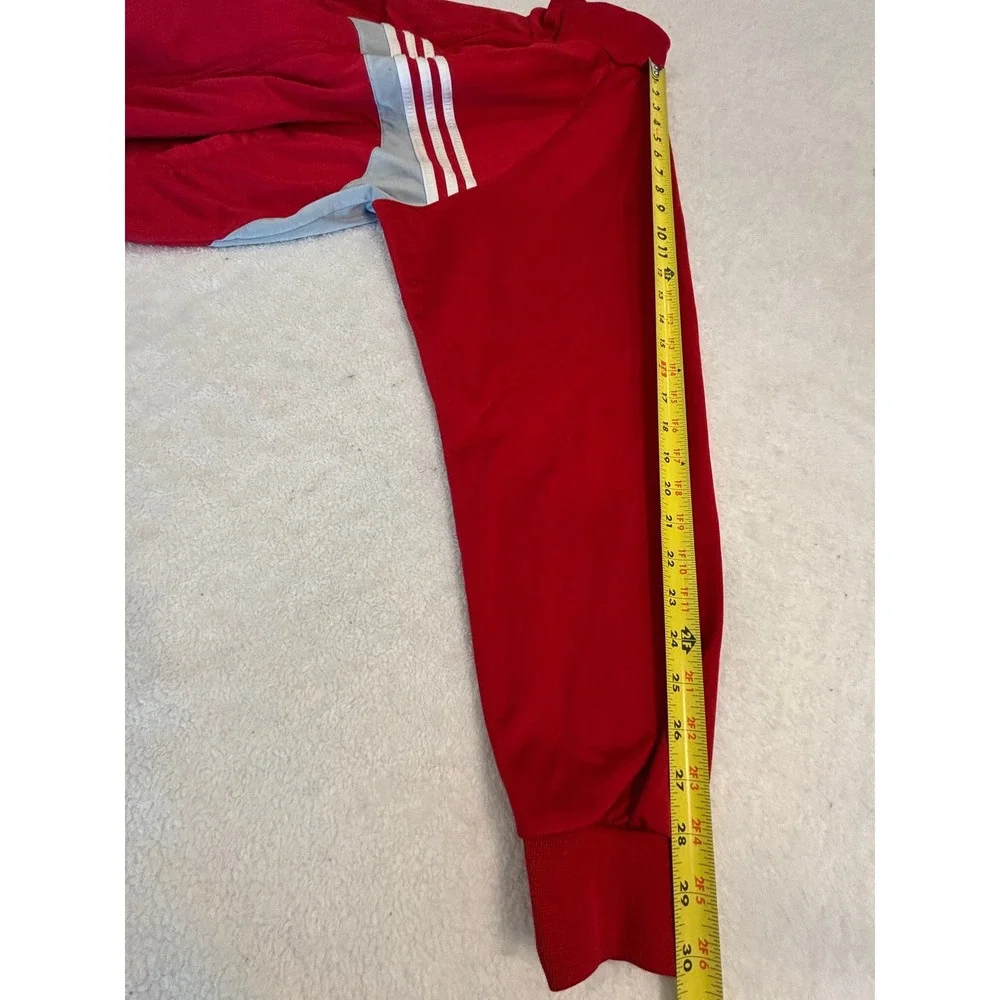 Adidas Youth XL Red‎ White Grey Full Zip Track Jacket Boys 18-20 Three Stripe